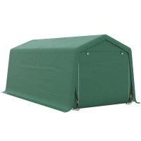 Tenda per Auto con Struttura in Acciaio Zincato, Copertura in Resistente PE ad Alta Densità 180 g/m² Impermeabile ed Anti-UV, 6 x 3 m, Verde