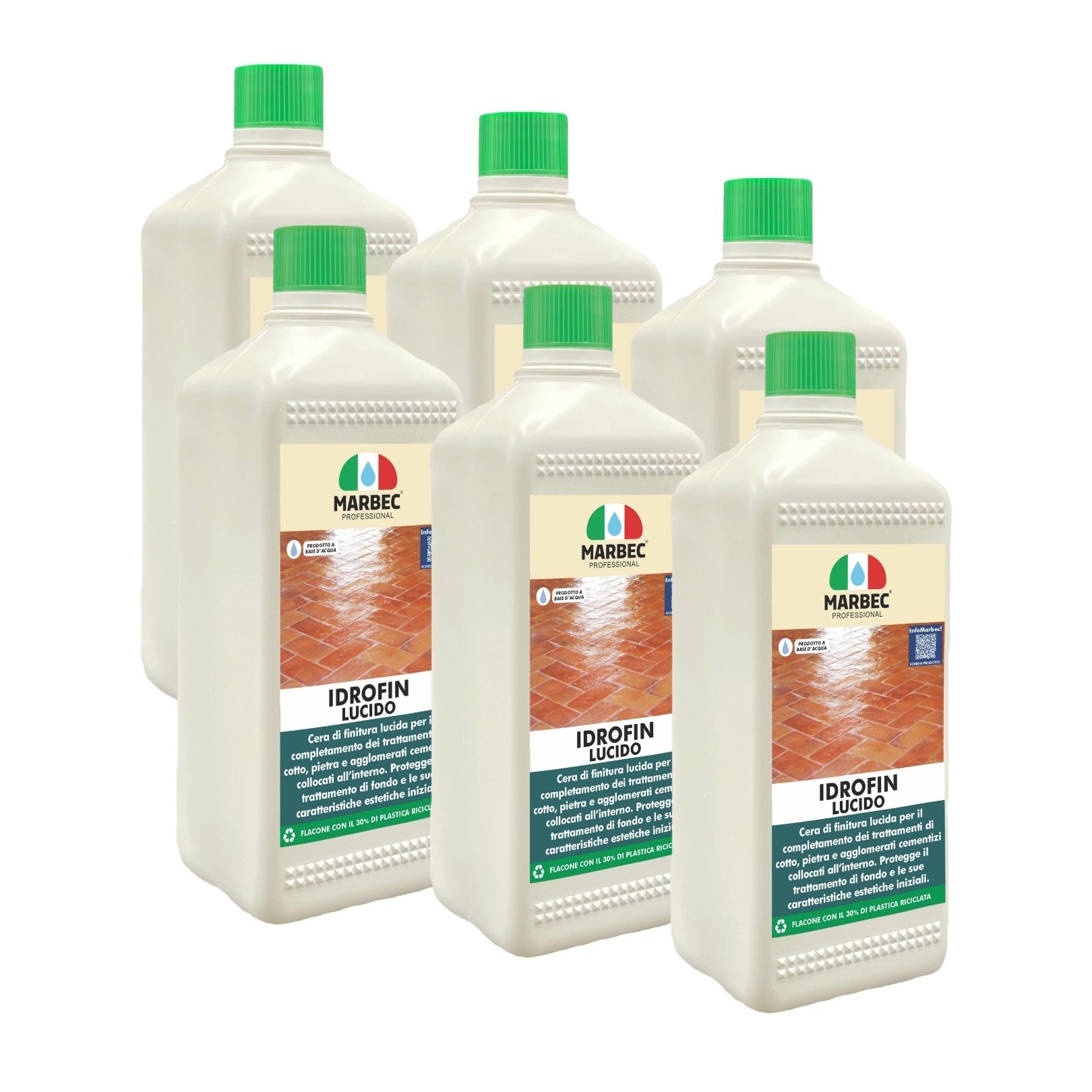 Cera per pavimenti IDROFIN LUCIDO   1LTx6Pz