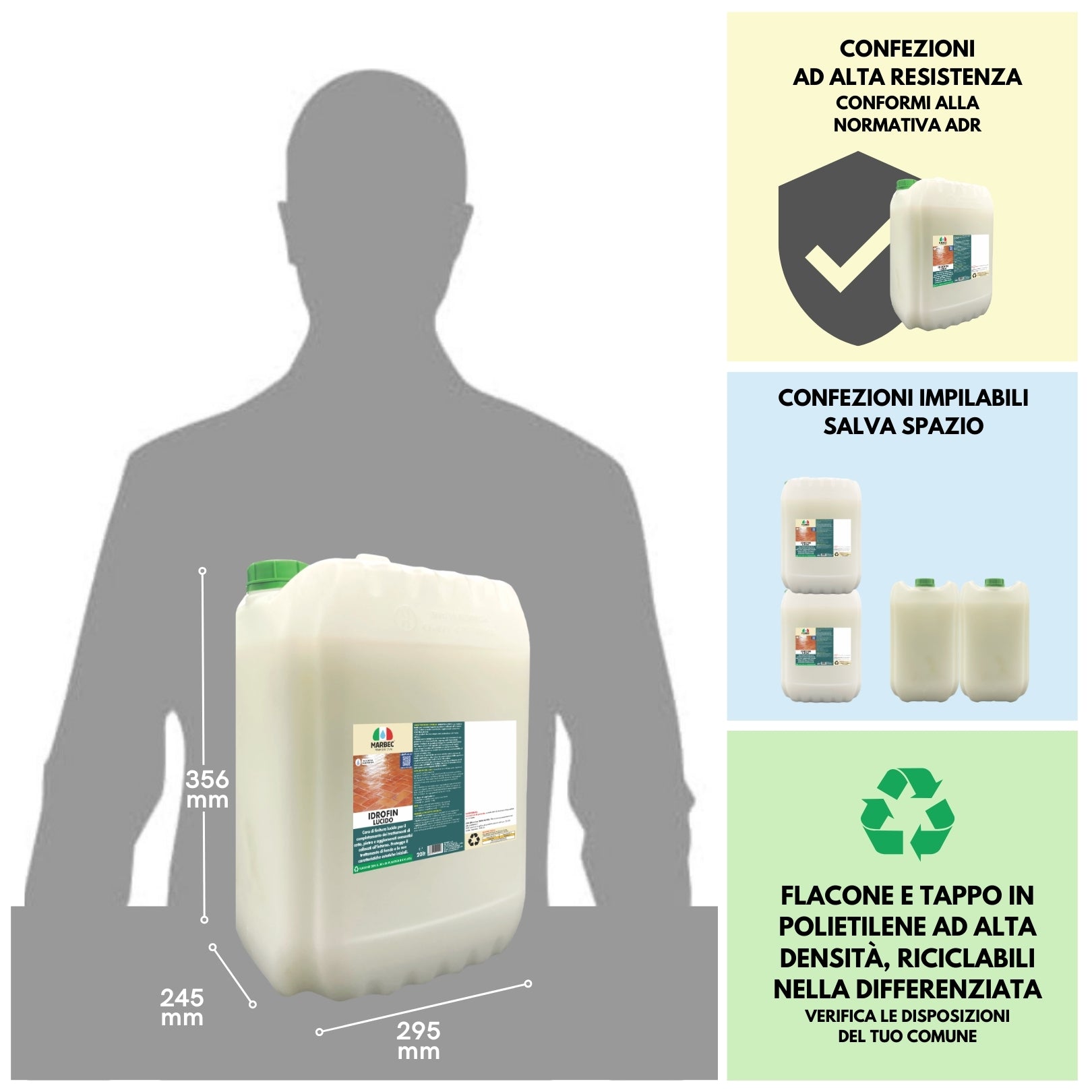 Cera per pavimenti IDROFIN LUCIDO   20LT