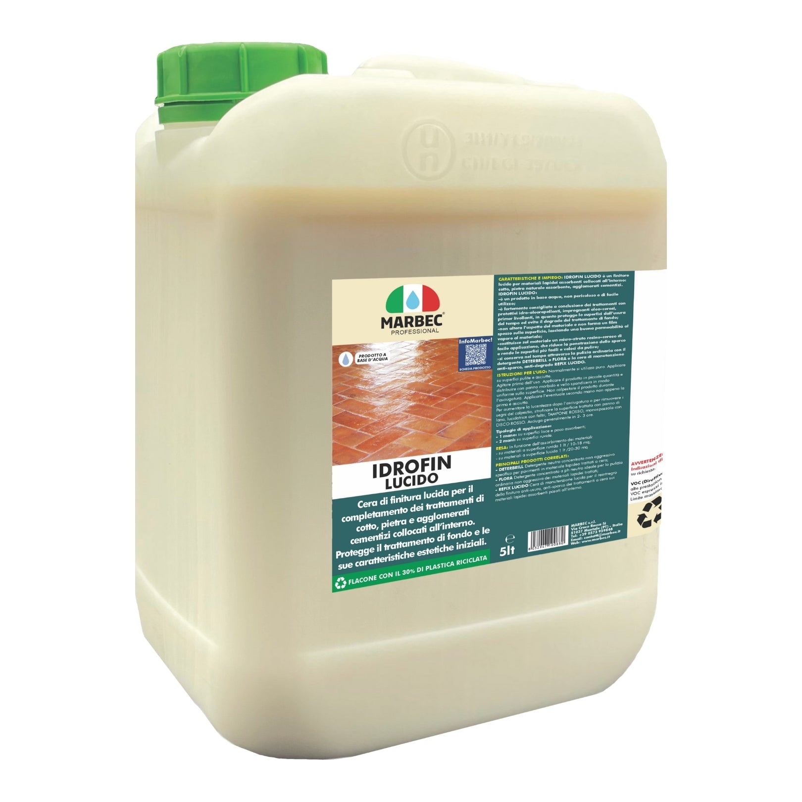 Cera per pavimenti IDROFIN LUCIDO   5LT