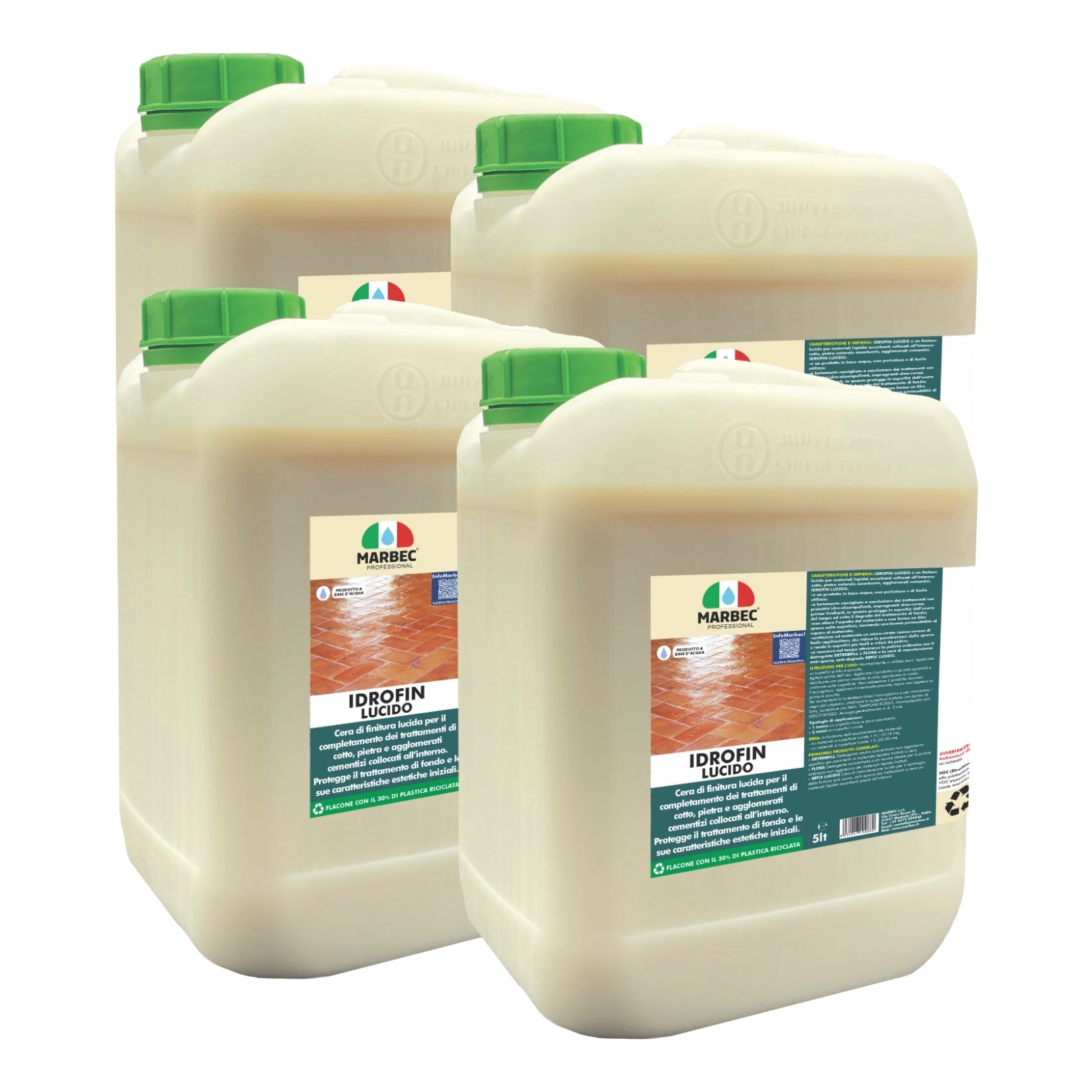 Cera per pavimenti IDROFIN LUCIDO   5LTx4Pz