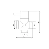 Deviatore colonna doccia ottone cromato universale cromato adattatore