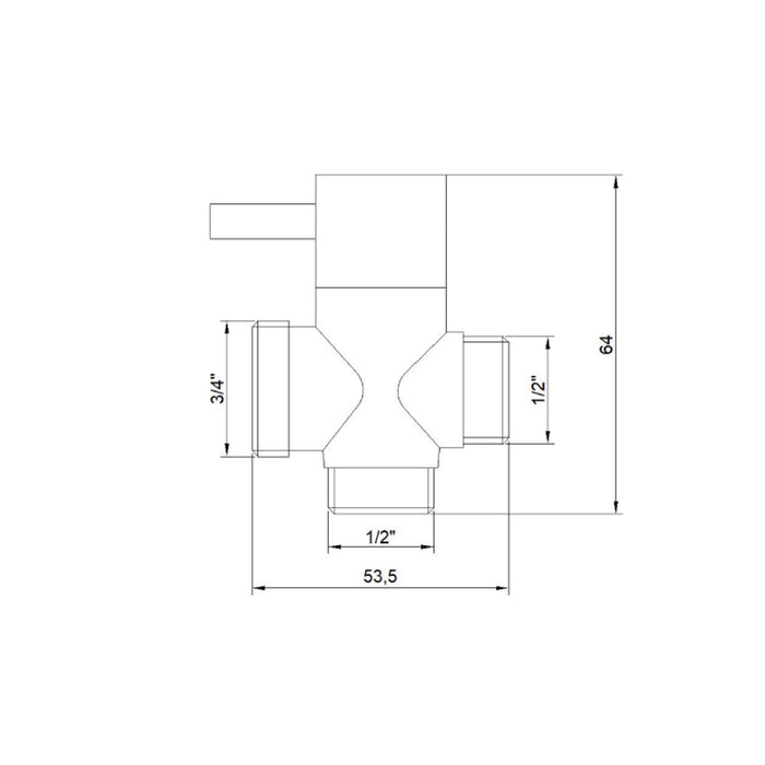 Deviatore colonna doccia ottone cromato universale cromato adattatore