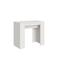 shopinnovativo- Consolle allungabile 90x48/308 cm Basic bianco frassino