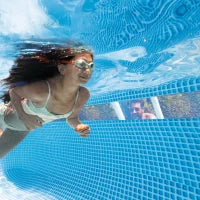 26770NP - Piscina Prisma Frame Rettangolare Clearview Cm 400X200X122 Con Pompa Filtro, Telo Base, Telo Copertura, Scaletta