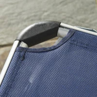 Sdraio da Giardino Pieghevole Poggiatesta e Schienale Regolabile Blu