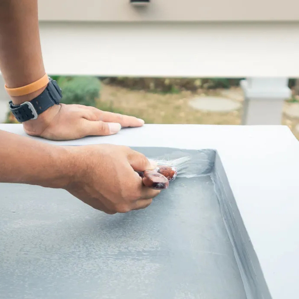 Guaina liquida impermeabilizzazione protezione riparazione balcone tetto bianca *** formato 18 kg, confezione 1