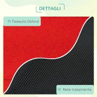 Cuccia Estiva Brandina per Cani fino a 11.3kg da Esterno e Interno, 61x46x18 cm, Rosso