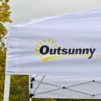 Gazebo Pieghevole 6x3m, Richiudibile e Pop up da Giardino in Acciaio e Tessuto Bianco, per Eventi o Campeggio con Borsa da Viaggio