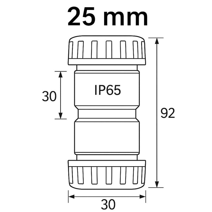 Faeg raccordo tubo rigido manicotto ip65 vari diametri tecnopolimero grigio *** diametro 25 millimetri, confezione 1