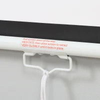 Telo per Proiettore da 120" Formato 16:9/4:3 ad Altezza Regolabile, 251.8x8.6x7 cm, Bianco e Nero