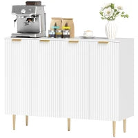 Credenza da cucina con armadi a 2 ante e ripiano regolabile 120 x 40 x 90 cm, Bianco