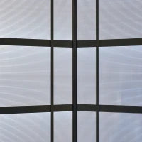 Gazebo da Giardino per Barbecue BBQ con Tetto in PC e Mensole Laterali, 246x149x230cm, Nero