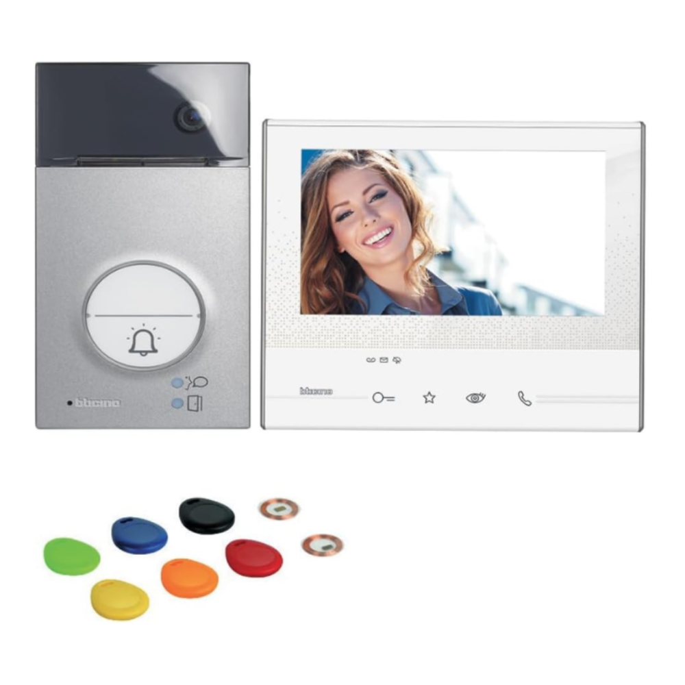 Bticino 363911 kit vivavoce monofamiliare con videocitofono classe 300x13e
