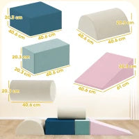 Set di 5 Costruzioni Morbide in Schiuma per Bambini con Fodere Estraibili, 61x40.6x60 cm, Multicolore