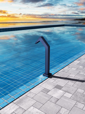 IMEX Cascata per piscine in acciaio inox 316 blu NIAGARA eleganza e resistenza nel design per spazi esterni raffinati