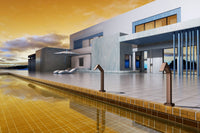 IMEX Cascata per piscine in acciaio inox 316 blu NIAGARA eleganza e resistenza nel design per spazi esterni raffinati