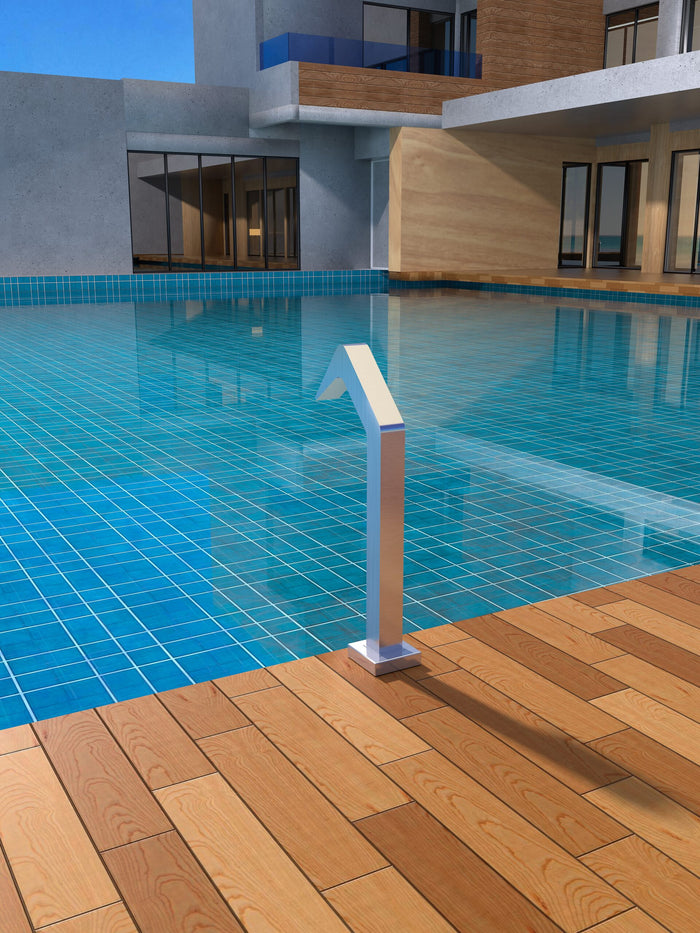 IMEX Cascata per piscine in acciaio 316 design raffinato e durabilita modello NIAGARA Altezza 68 cm Profondita di 6 cm Resistente alla corrosione ideale per esterni