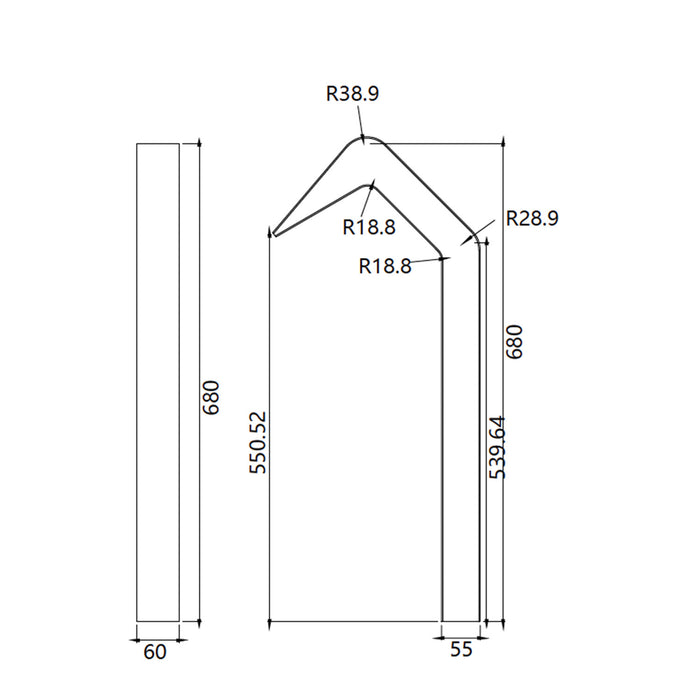 IMEX Cascata per piscina in acciaio inox 316 NIAGARA grigio cobalto per piscina Altezza 68 cm Profondita di 6 cm Eleganza e resistenza nel tuo spazio esterno