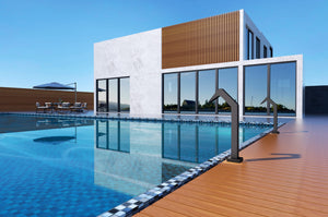 IMEX Cascata per piscina in acciaio inox 316 nero opaco design distintivo e massima anticorrosione dimensioni ottimali NIAGARA Altezza 68 cm Profondita di 6 cm Connessione 1-2