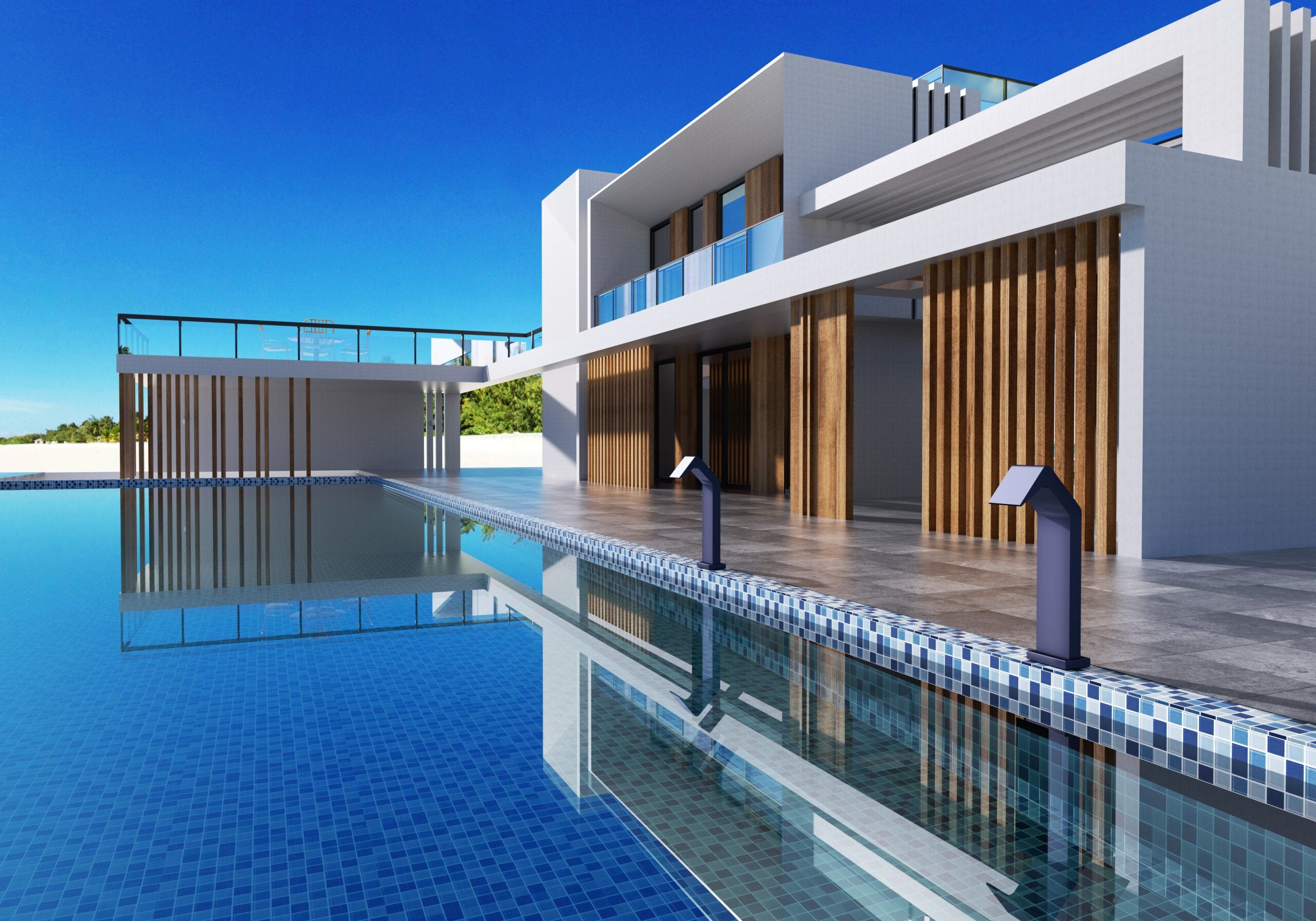 IMEX Cascata per piscina in acciaio inox 316 NIAGARA blu oceano Design compatto per spazi esterni Resistenza alla corrosione superiore e facilita di installazione Altezza 68 cm