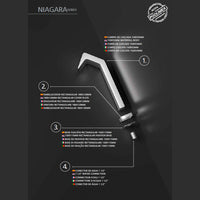 IMEX Cascata per Piscina 68 cm in Acciaio 316L - modello IMEX CPN002 AC Orogettata per durabilita e resistenza nel tempo per unesperienza rilassante nel tuo spazio esterno