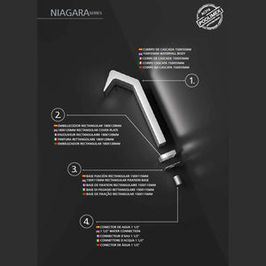 IMEX Cascata per Piscina 68 cm in Acciaio 316L - modello IMEX CPN002 AC Orogettata per durabilita e resistenza nel tempo per unesperienza rilassante nel tuo spazio esterno