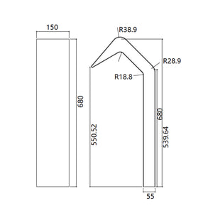 IMEX Cascata per Piscina 68 cm in Acciaio 316L - modello IMEX CPN002 AC Orogettata per durabilita e resistenza nel tempo per unesperienza rilassante nel tuo spazio esterno