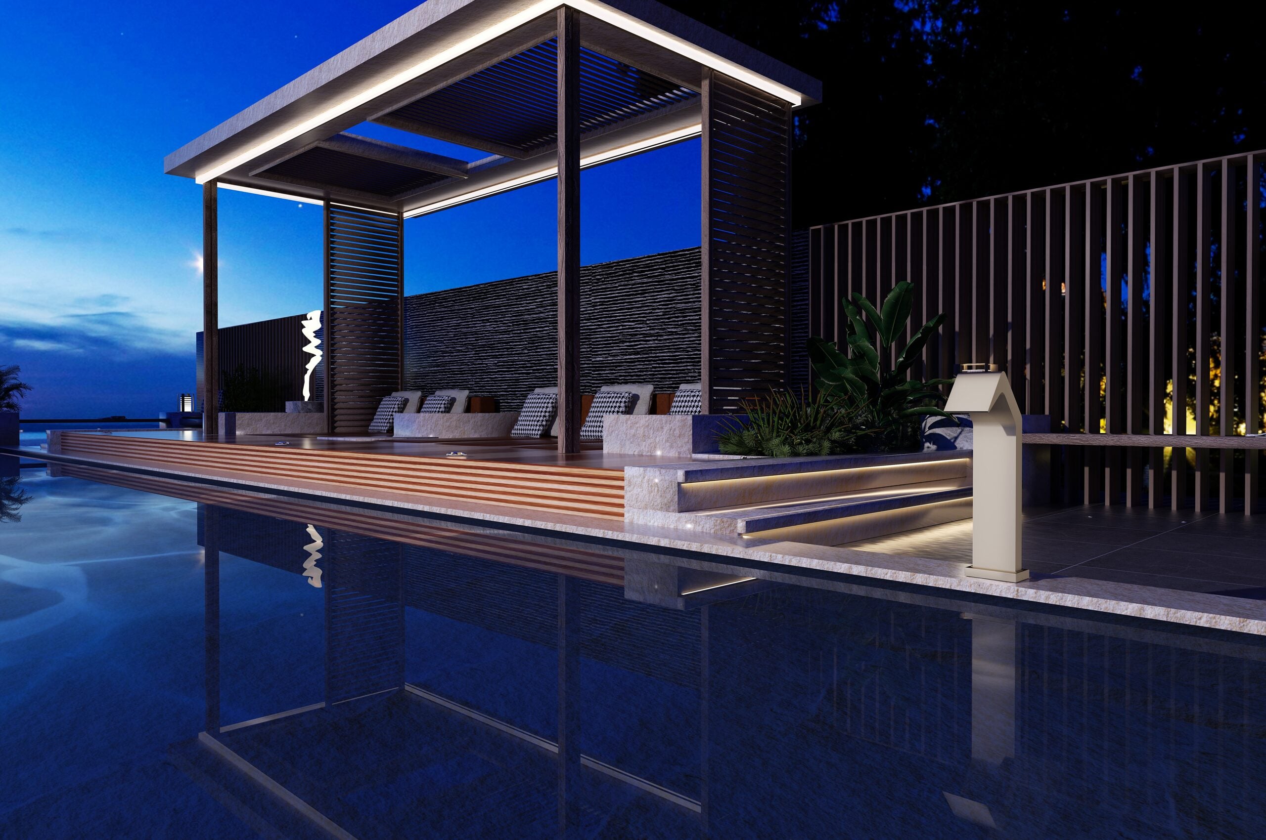 IMEX Cascata per piscina in acciaio 316 beige altezza 68 cm modello Niagara S3 design elegante e durabile per spazi esterni di lusso