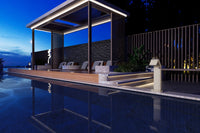 IMEX Cascata per piscina in acciaio 316 beige altezza 68 cm modello Niagara S3 design elegante e durabile per spazi esterni di lusso