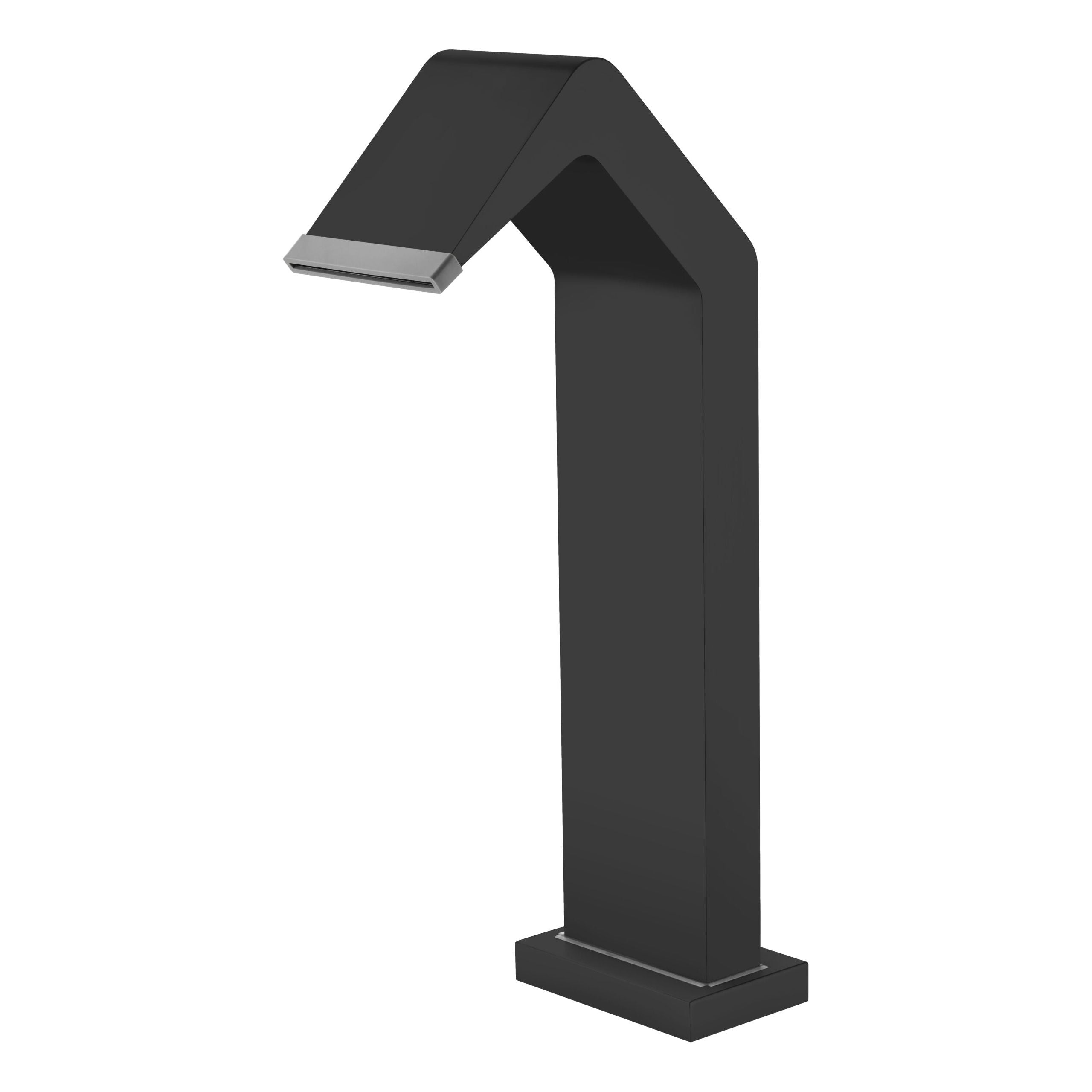 IMEX Cascata per piscina in acciaio inox 316 nero opaco Altezza di 68cm Piedistallo decorativo Offre resistenza anticorrosione Modello NIAGARA