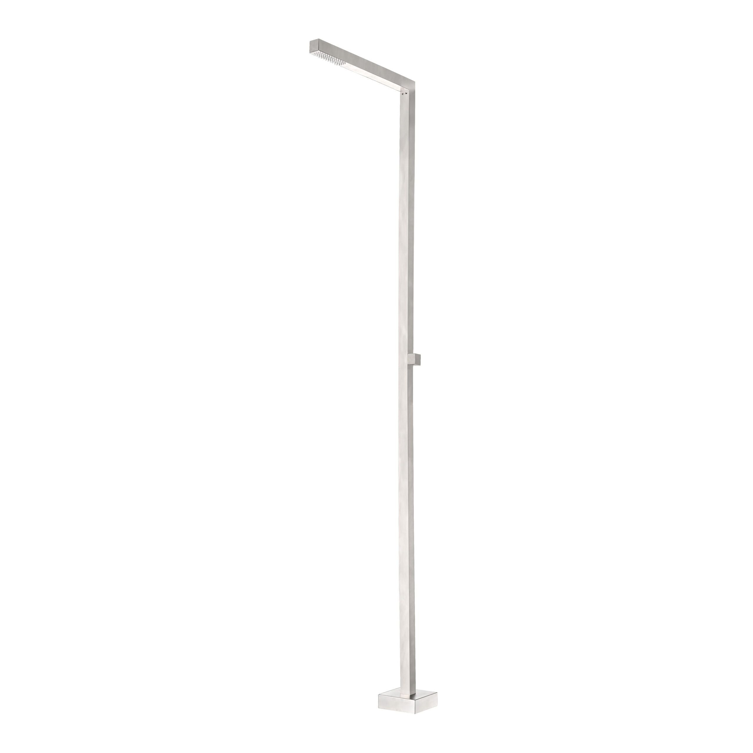 IMEX Doccia piscina in acciaio 316 ALABAMA eccellenza in acciaio design raffinato diffusore anticalcare rubinetto a 2 vie ideale per esterni