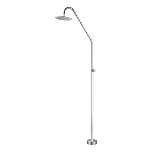 Doccia da Esterno in acciaio inox 316 IMEX COLORADO per piscina o giardino design elegante e resistente alla corrosione diffusore orientabile anticalcare rubinetto temporizzato