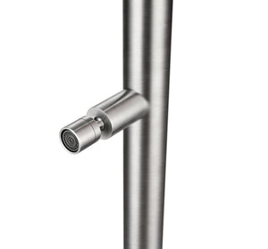 IMEX Doccia per piscine in acciaio 316 con diffusore orientabile e rubinetto a 2 vie resistente alla corrosione modello DAKOTA