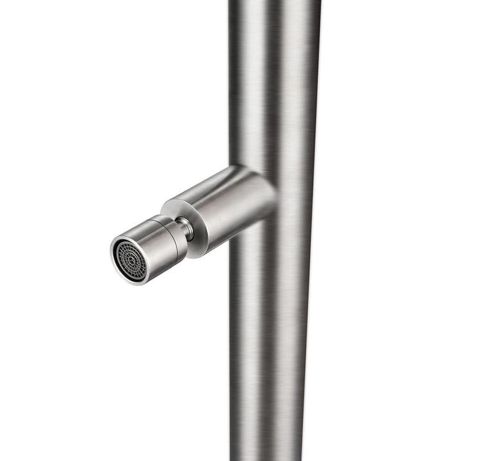 IMEX Doccia per piscine in acciaio 316 con diffusore orientabile e rubinetto a 2 vie resistente alla corrosione modello DAKOTA