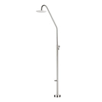 IMEX Doccia per piscine in acciaio 316 con diffusore orientabile e rubinetto a 2 vie resistente alla corrosione modello DAKOTA