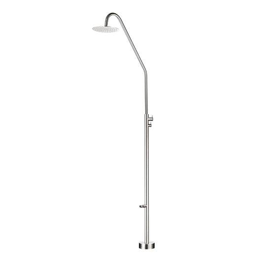 IMEX Doccia per piscine in acciaio 316 con diffusore orientabile e rubinetto a 2 vie resistente alla corrosione modello DAKOTA