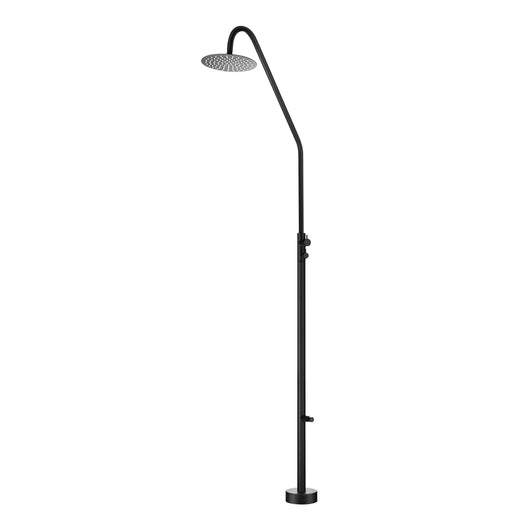 IMEX Doccia per piscine in acciaio 316 con finitura nera opaca e diffusore orientabile modello DAKOTA