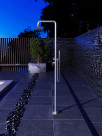 IMEX Cascata per piscina in acciaio 316 con diffusore orientabile e rubinetto monocomando FLORIDA