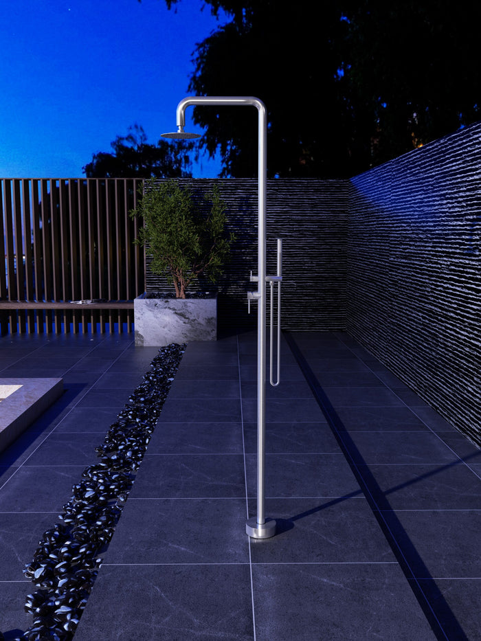 IMEX Cascata per piscina in acciaio 316 con diffusore orientabile e rubinetto monocomando FLORIDA