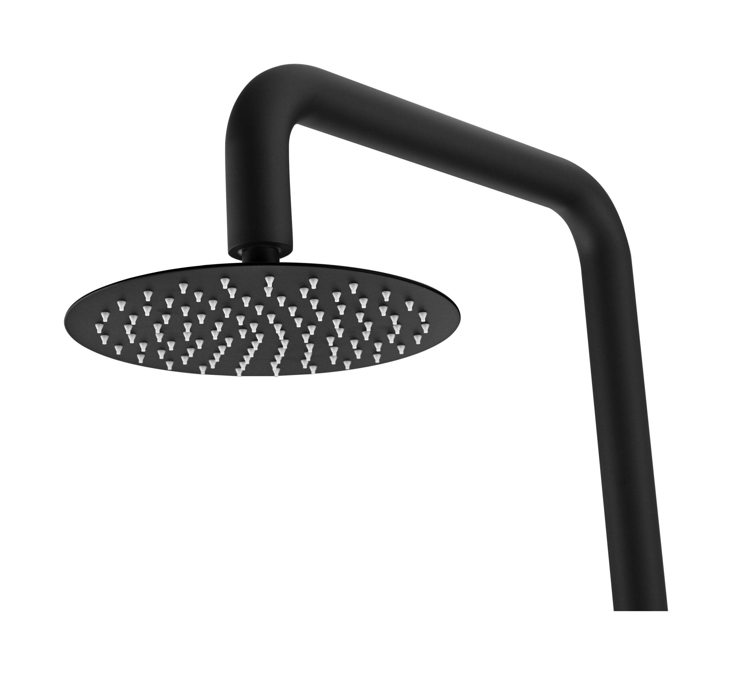 IMEX Doccia Piscina Anticorrosione in Acciaio 316 Nero Opaco con Diffusore Orientabile e Rubinetto Monocomando FLORIDA