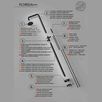 IMEX Doccia Piscina Anticorrosione in Acciaio 316 Nero Opaco con Diffusore Orientabile e Rubinetto Monocomando FLORIDA