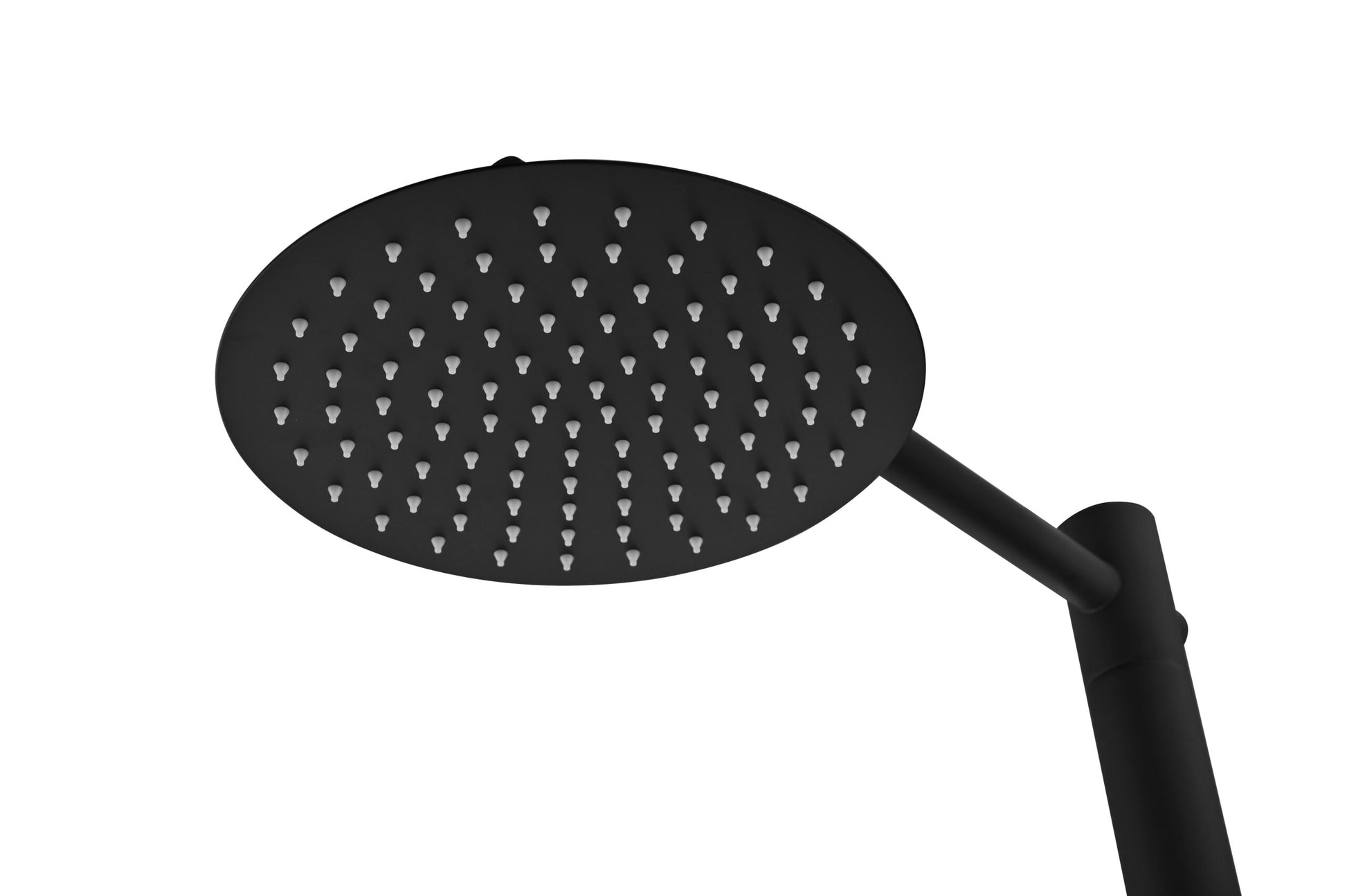 IMEX Doccia nera in acciaio inox 316 con diffusore orientabile da 250 mm e rubinetto monocomando KANSAS