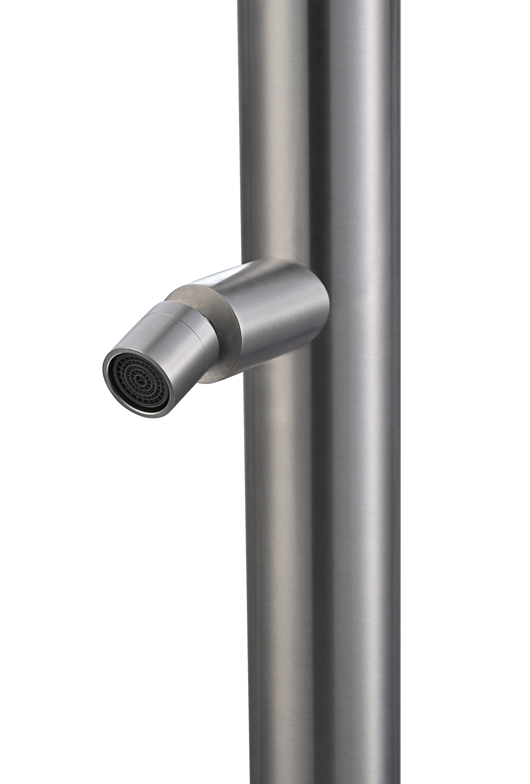 IMEX Doccia piscina in acciaio 316 anticorrosione con diffusore orientabile e rubinetto monoforo a 2 vie modello MICHIGAN