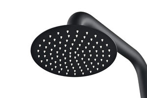 IMEX Doccia Piscina in Acciaio 316 Nero Opaco con Rubinetto Monoforo a 2 Vie e Diffusore Orientabile Modello MICHIGAN