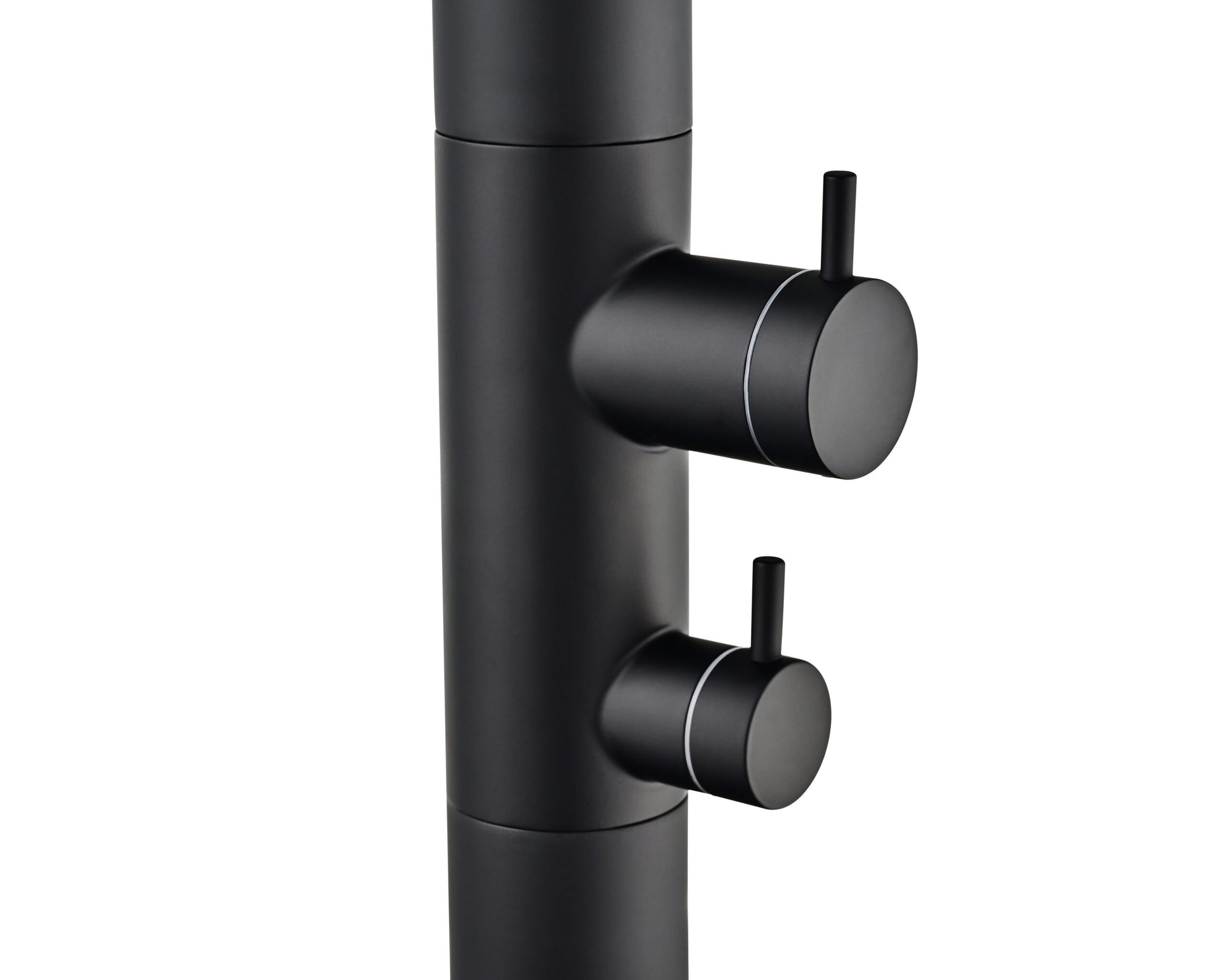 IMEX Doccia Piscina in Acciaio 316 Nero Opaco con Rubinetto Monoforo a 2 Vie e Diffusore Orientabile Modello MICHIGAN