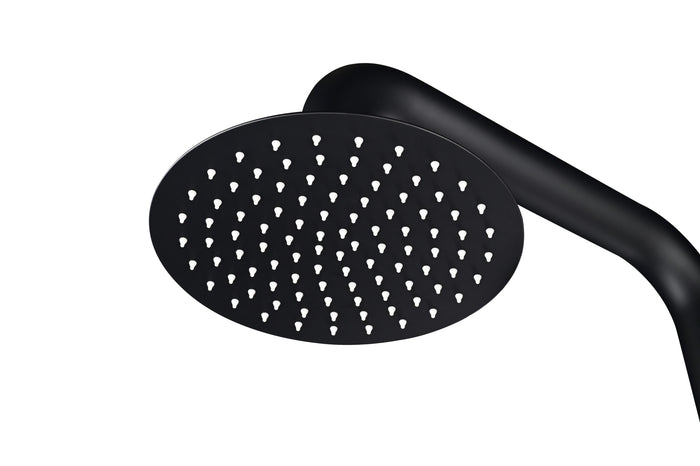 IMEX Doccia Piscina in Inox 316 Nero con Diffusore Orientabile e Rubinetto Monoforo Modello OREGON