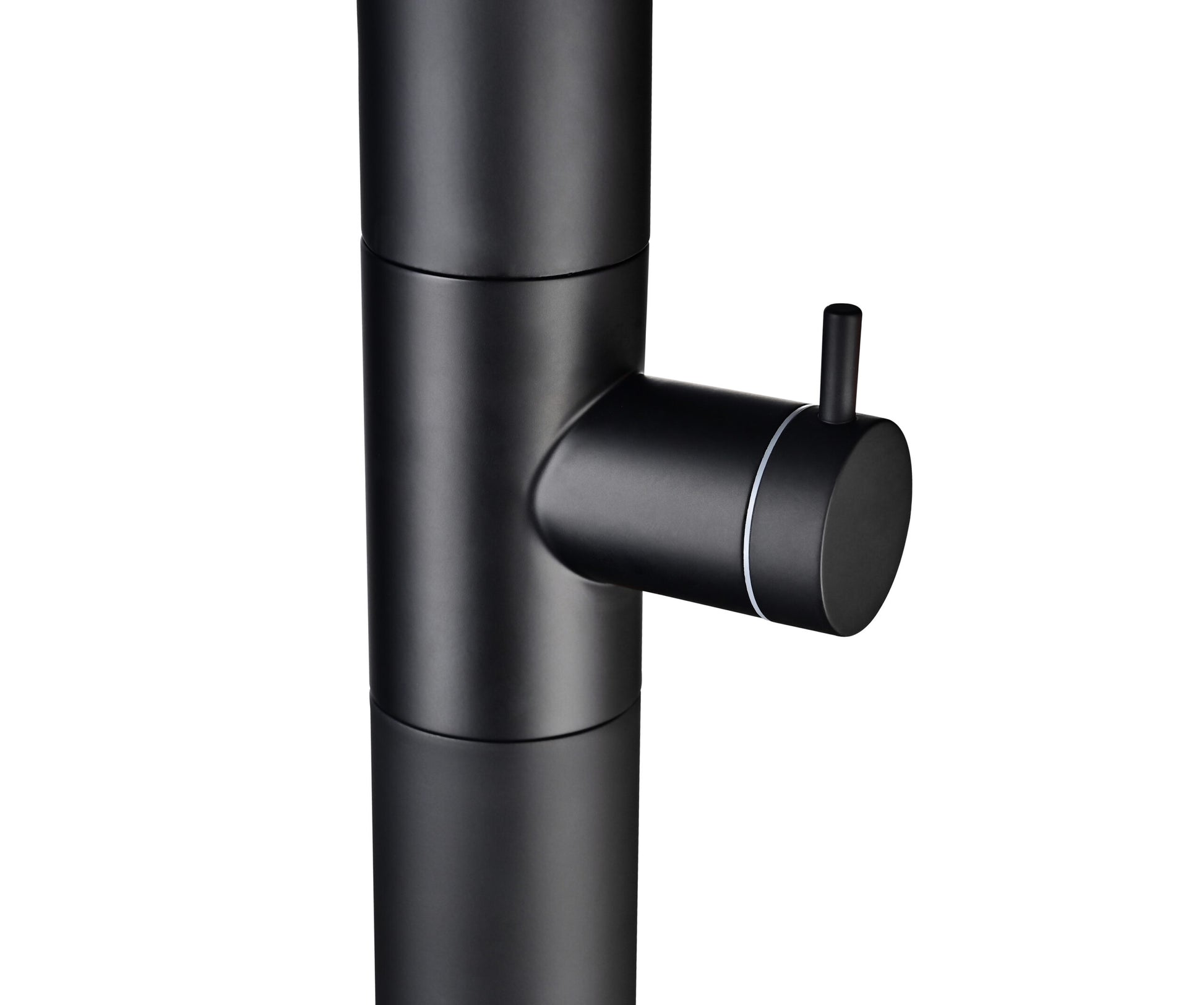 IMEX Doccia Piscina in Inox 316 Nero con Diffusore Orientabile e Rubinetto Monoforo Modello OREGON
