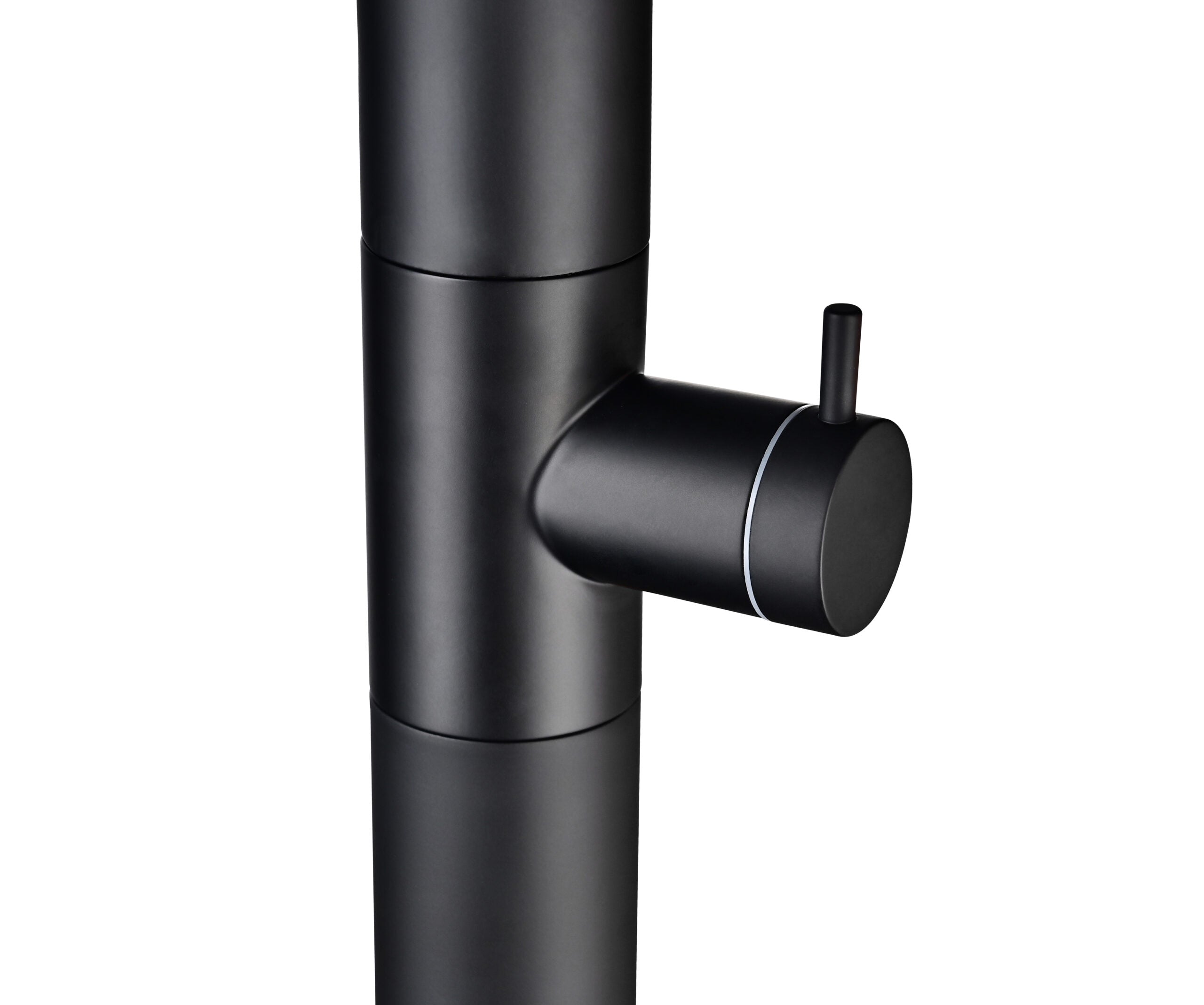 IMEX Doccia Piscina in Inox 316 Nero con Diffusore Orientabile e Rubinetto Monoforo Modello OREGON