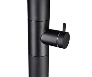 IMEX Doccia Piscina in Inox 316 Nero con Diffusore Orientabile e Rubinetto Monoforo Modello OREGON